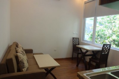 Bright and nice serviced apartment with 1 bedroom for rent in Xuan Dieu street, Tay Ho district, Hanoi