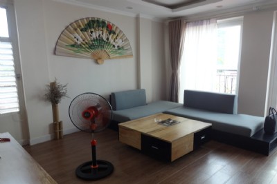 The fully furnished serviced apartment on the fifth floor is for rent on Kim Ma street, Ba Dinh district, Hanoi