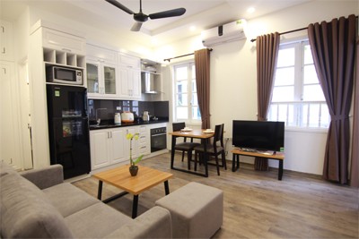 Charming serviced apartment with 1 bedroom for rent on To Ngoc Van street, Tay Ho district
