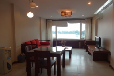 Lake view serviced apartment with 1 bedroom for rent in Truc Bach, Ba Dinh district, Hanoi
