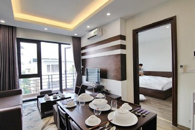 Modern serviced apartment with 1 bedroom for rent on To Ngoc Van street, Tay Ho 